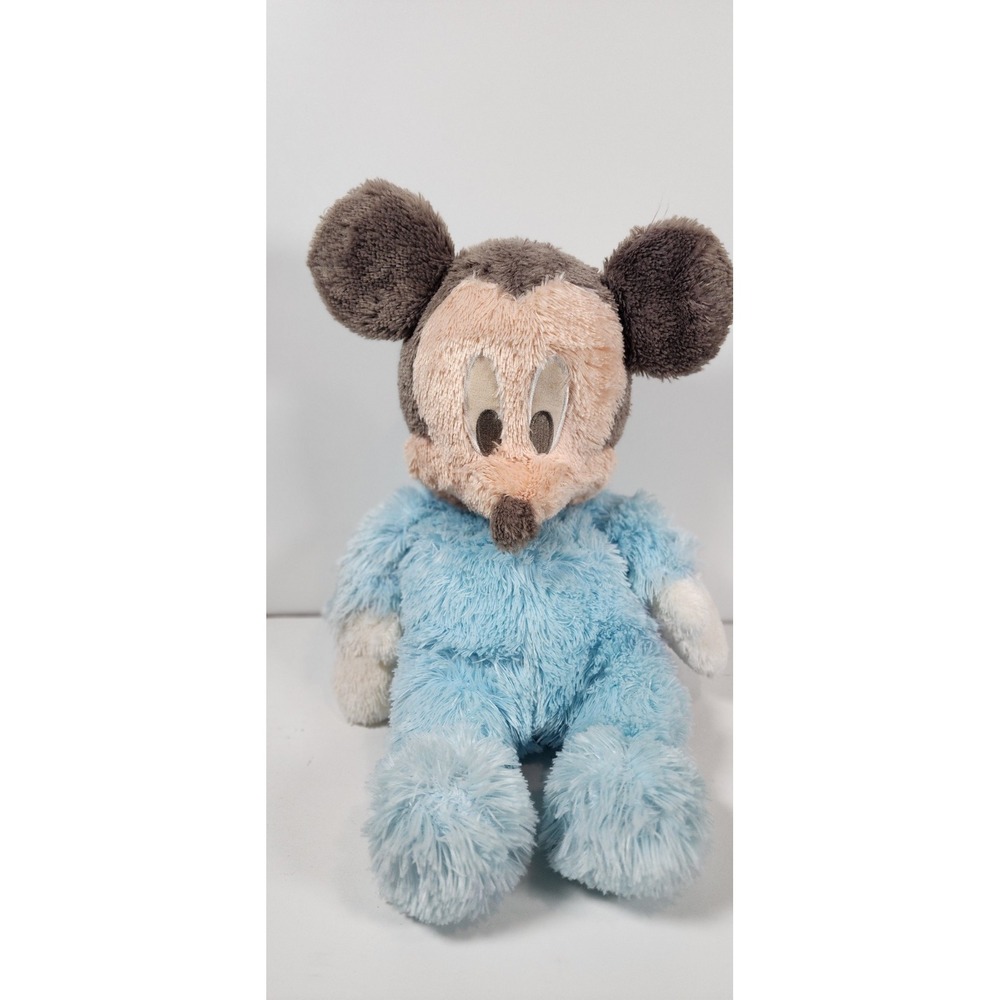 Disney Parks Baby Blue Mickey Mouse Plush Stuffed Animal 9" Soft
